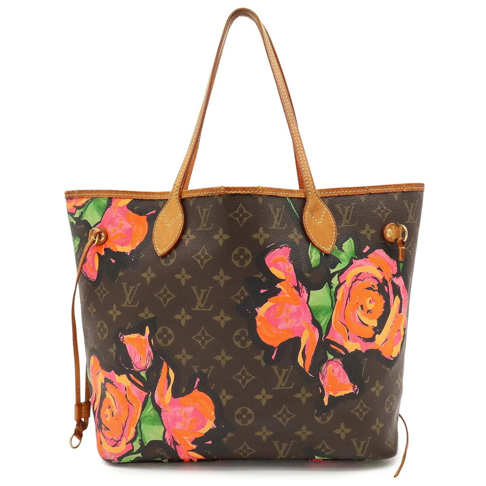 LOUIS VUITTON Louis Vuitton Monogram Rose Neverfull MM Tote Bag Shoulder Step...